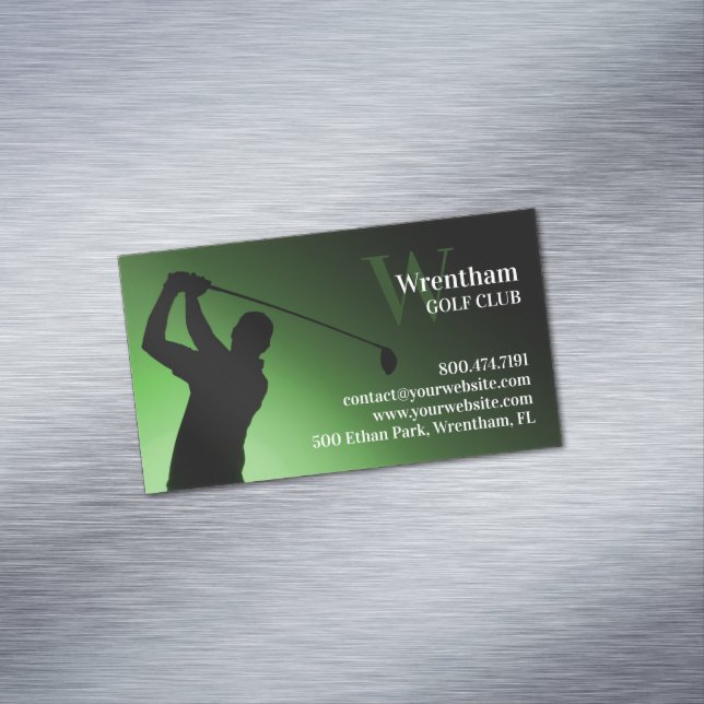 Golf Course Magnetic Business Card (In Situ)
