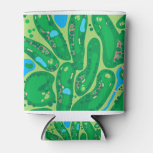 golf course par golf course green can cooler