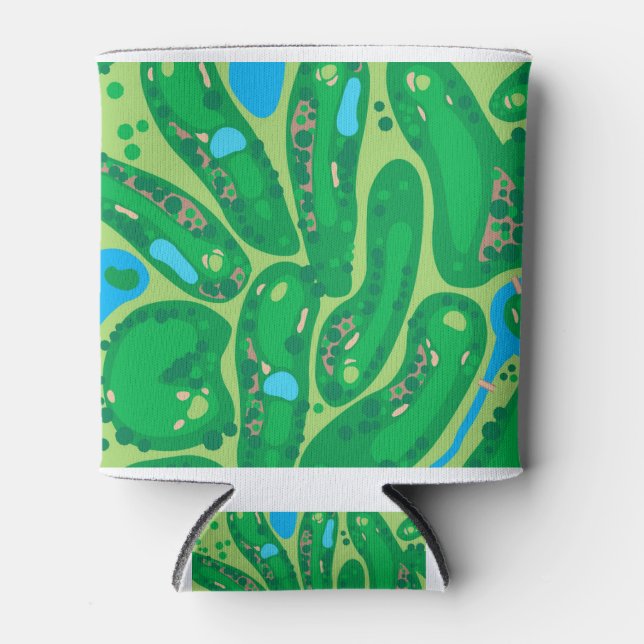 golf course par golf course green can cooler (Front)