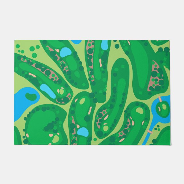 golf course par golf course green doormat (Front)