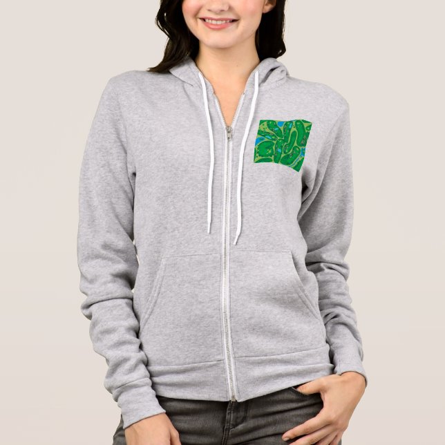 golf course par golf course green hoodie (Front)