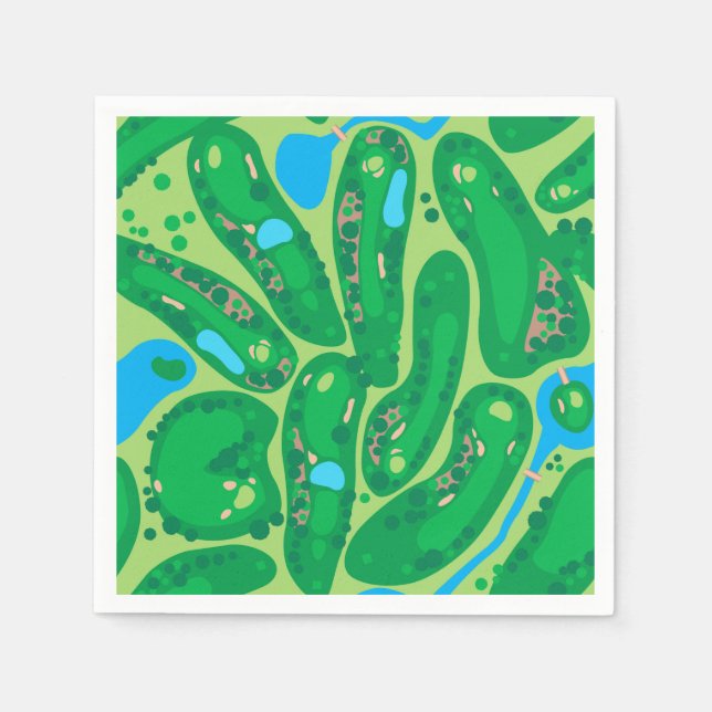 golf course par golf course green napkin (Front)