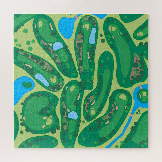 golf course par green landscape absract jigsaw puzzle (Horizontal)