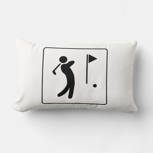 Golf Course Pictogram Lumbar Cushion (Front)