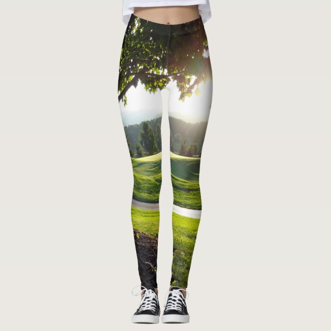 Golf course sunset leggings (Front)