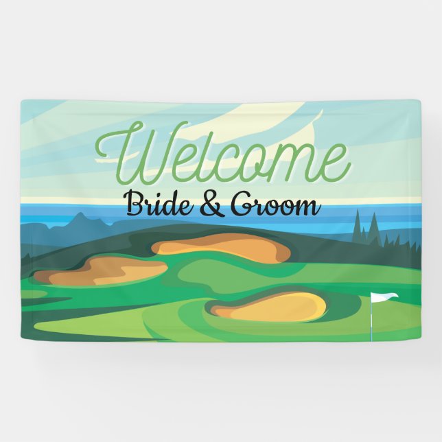 Golf course Welcome wedding Banner (Horizontal)