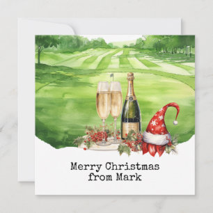 Golf Course with Christmas Drink for golfer