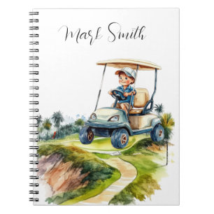 Golf course with Name gifts for golfer Notebook