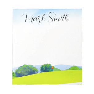 Golf course with Name Notepad