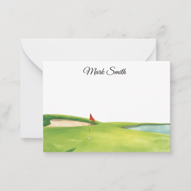 Golf Course with your name Card (Front)