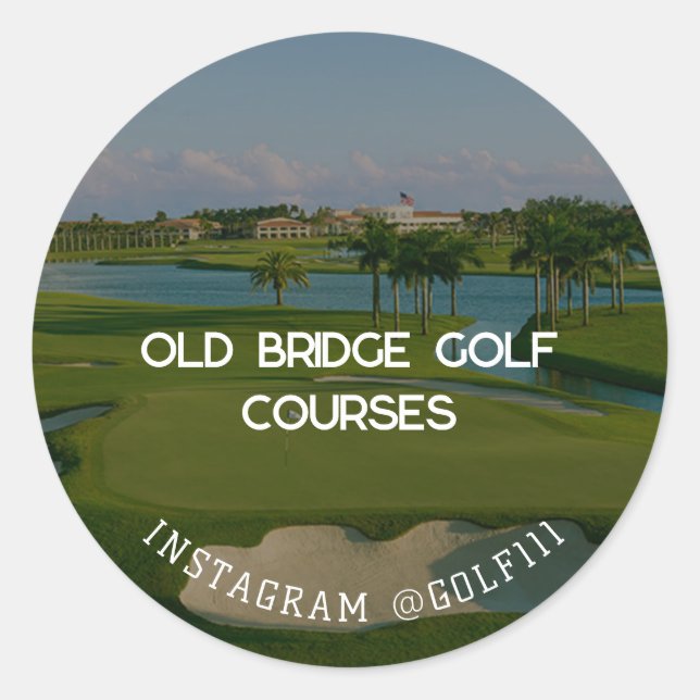 Golf Courses Classic Round Sticker (Front)