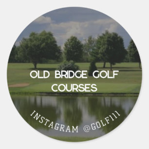 Golf Courses Classic Round Sticker