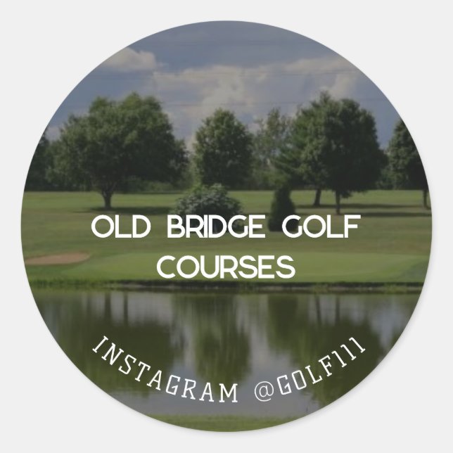 Golf Courses Classic Round Sticker (Front)