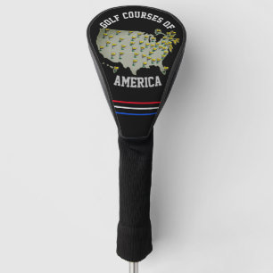 Golf Courses Of America Map Head Cover