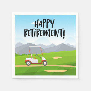 Golf Cruising iRetirement Bliss: Golf Cart Dream Napkin