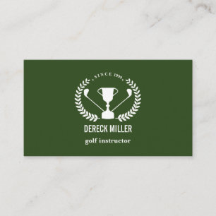 Golf Cup Logo Golf Professional or Instructor Business Card
