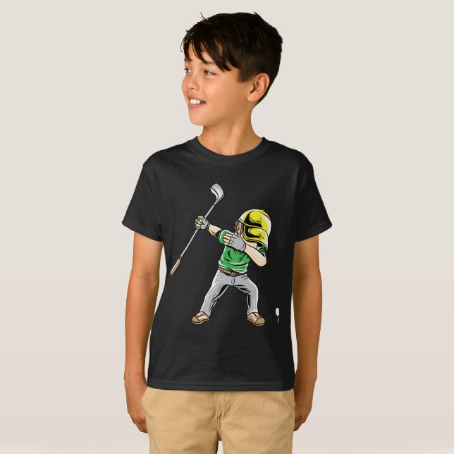 Golf dabbing boy funny dab dance t-shirt for boys (Front Full)
