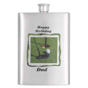 Golf Dad Birthday Wishes, Classic Hip Flask
