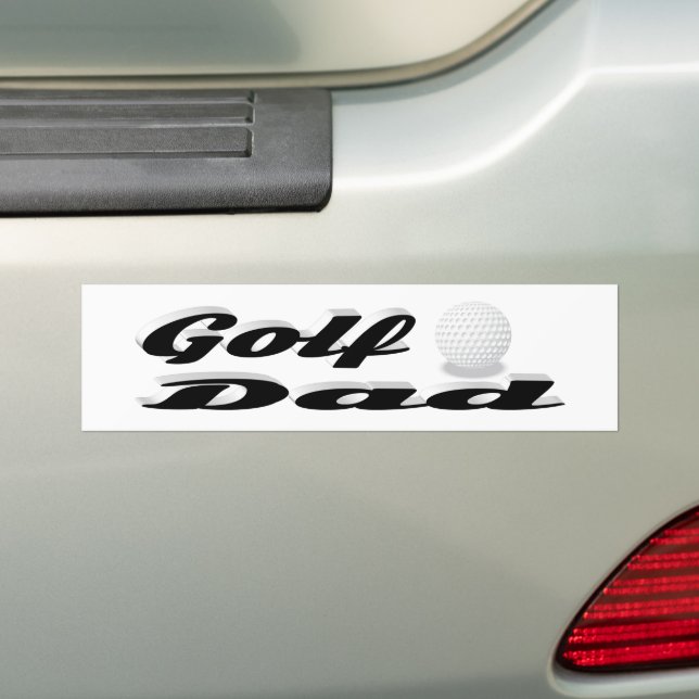 Golf Dad Bumper Sticker (On Car)