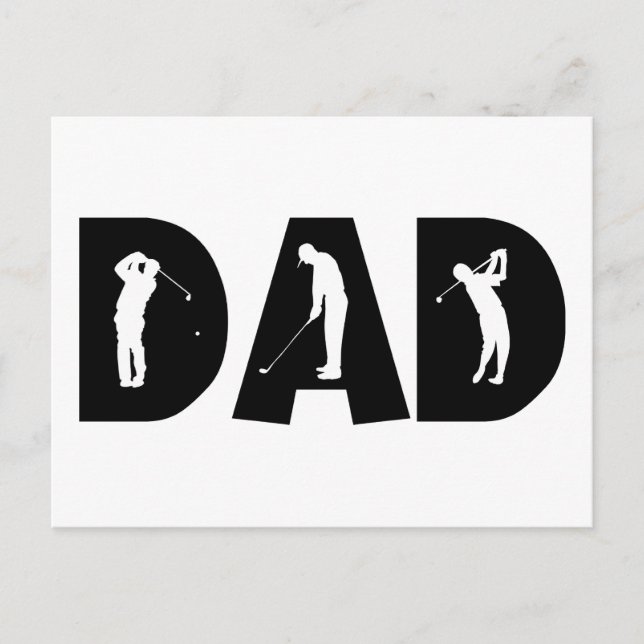 Golf Dad Gift Postcard (Front)