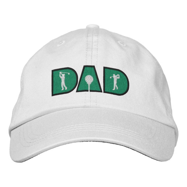 Golf Dad Golfing Sports Embroidered Hat (Front)