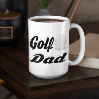 Golf Dad half text Giant Coffee Mug