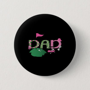 Golf Dad Hole In One Golf 1st Birthday Party  6 Cm Round Badge