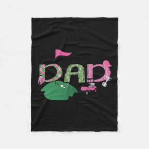 Golf Dad Hole In One Golf 1st Birthday Party  Fleece Blanket