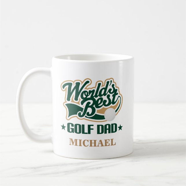 Golf Dad Personalised Mug Gift (Left)