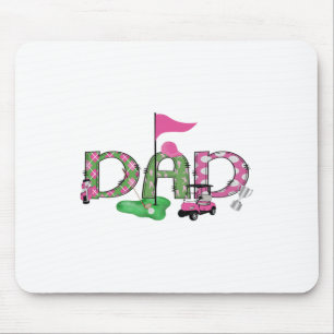 Golf Dad Pink Hole In One Golf 1st Birthday Girl  Mouse Pad