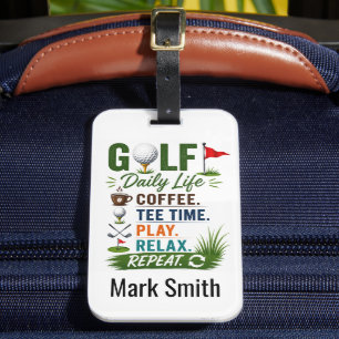 Golf Daily Life Forecast for Golfer Luggage Tag