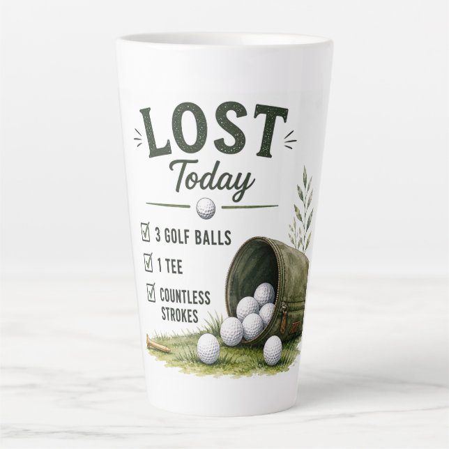 Golf Daily Life Funny Checklist Latte Mug (Front)
