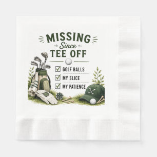 Golf Daily Life Funny Checklist Napkin