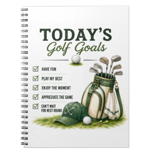 Golf Daily Life Funny Checklist Notebook