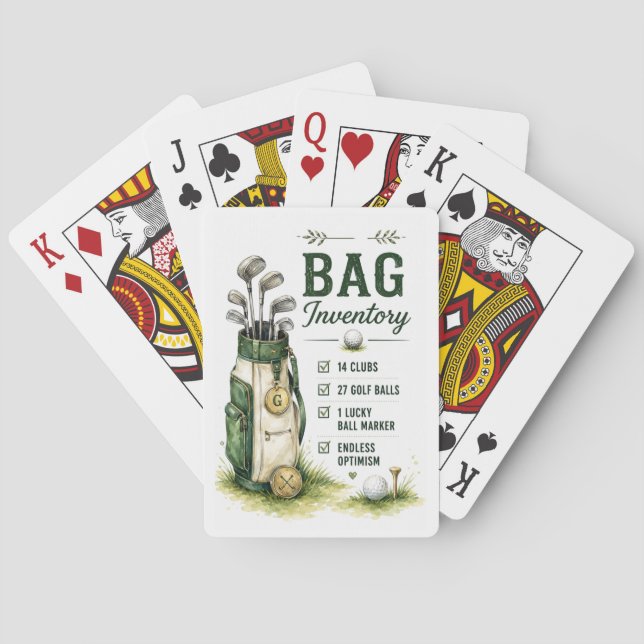 Golf Daily Life Funny Checklist Playing Cards (Back)