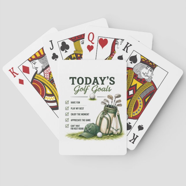 Golf Daily Life Funny Checklist Playing Cards (Back)