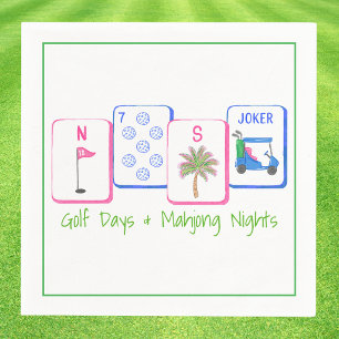 Golf Days & Mahjong Nights / Golf Tiles Mahjong Napkin