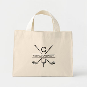 Golf Design Monogram Template Tote Bag