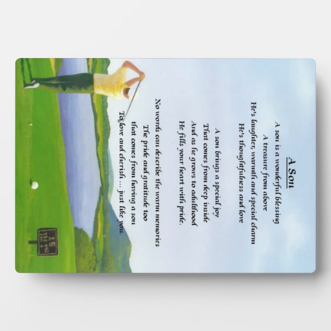 Golf Design - Son poem Plaque (Front)