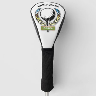 Golf Design with Wreath Monogram Template Golf Hea Golf Head Cover