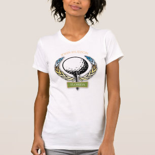 Golf Design with Wreath Monogram Template T-Shirt