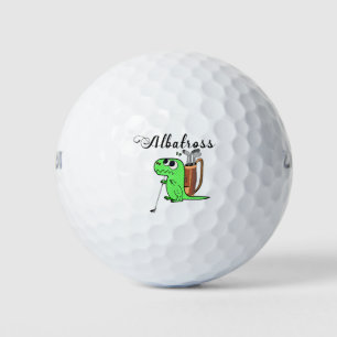 Golf Dinosaur golfing Albatross  Balls