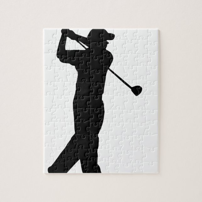 Golf Drive Silhouette Jigsaw Puzzle (Vertical)