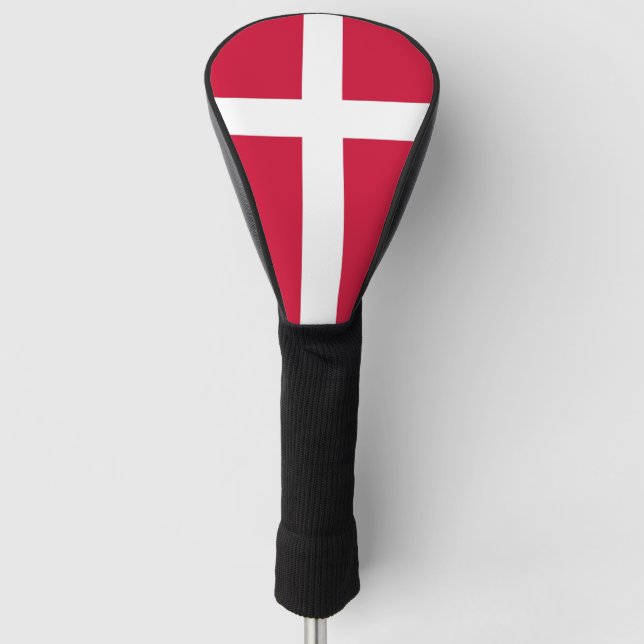 Golf Driver Cover with Flag of Denmark (Front)