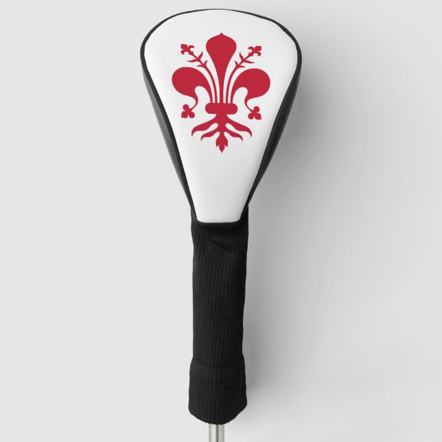 Golf Driver Cover with Flag of Florence, Italy (Front)