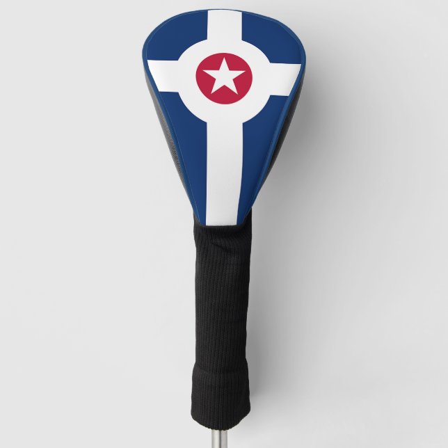 Golf Driver Cover with Flag of Indianapolis, USA (Front)
