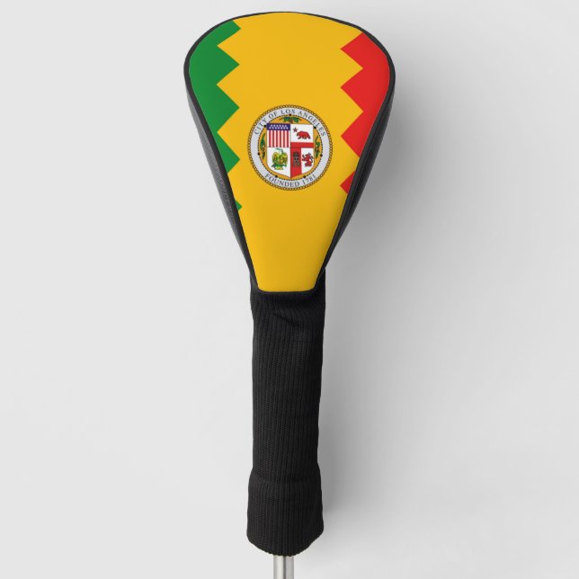 Golf Driver Cover with Flag of Los Angeles, USA (Front)