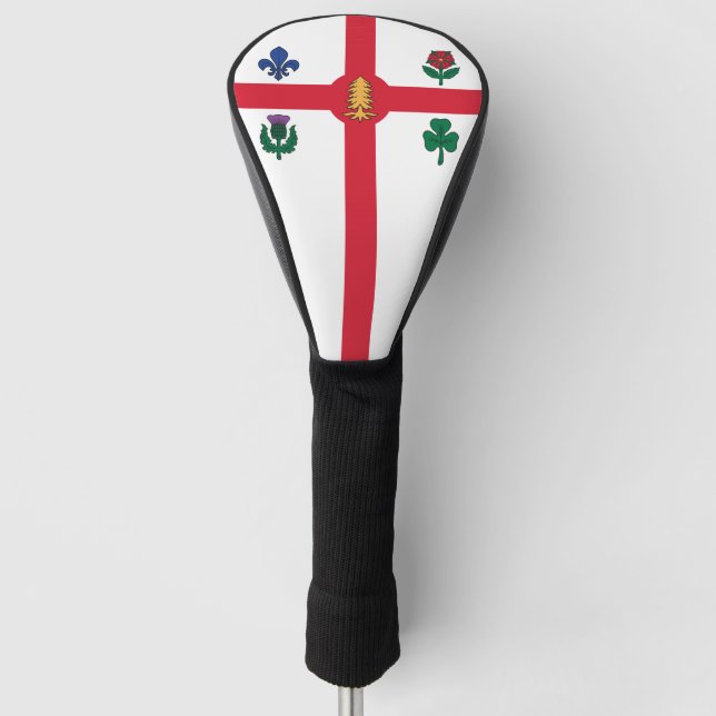 Golf Driver Cover with Flag of Montreal, Canada (Front)