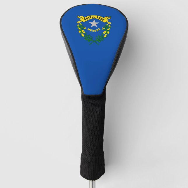 Golf Driver Cover with Flag of Nevada, USA (Front)