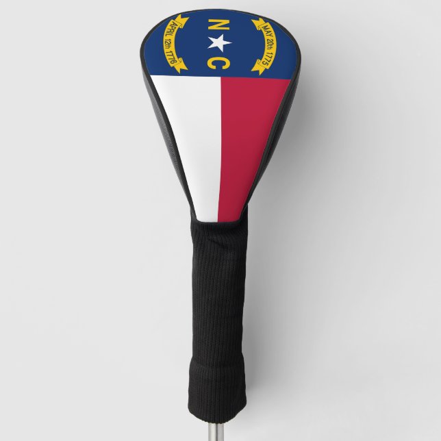 Golf Driver Cover with Flag of North Carolina USA (Front)